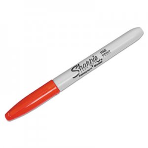 Sharpie 30002 Fine Point Permanent Marker, Red, Dozen SAN30002