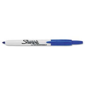 Sharpie 32703 Retractable Permanent Marker, Fine Point, Blue SAN32703