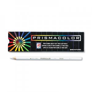 Prismacolor 3365 Premier Colored Pencil, White Lead/Barrel, Dozen SAN3365