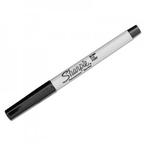 Sharpie 37001 Permanent Markers, Ultra Fine Point, Black, Dozen SAN37001