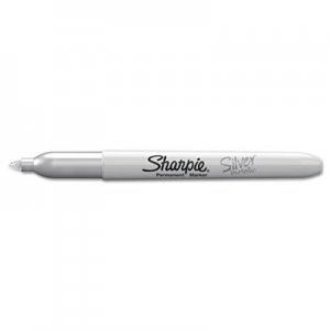 Sharpie 39100 Metallic Permanent Marker, Metallic Silver, Dozen SAN39100