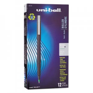 Uni-Ball 60154 Roller Ball Stick Dye-Based Pen, Green Ink, Micro, Dozen SAN60154