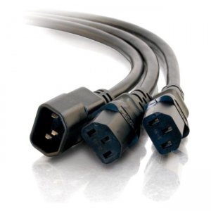 C2G 29818 6ft 16 AWG 1-to-2 Power Cord Splitter (1 IEC320C14 to 2 IEC320C13)