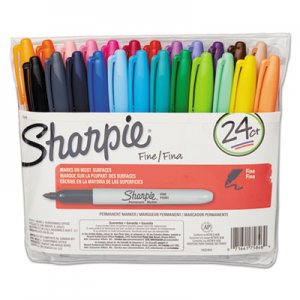 Sharpie 75846 Fine Point Permanent Marker, Assorted, 24/Set SAN75846