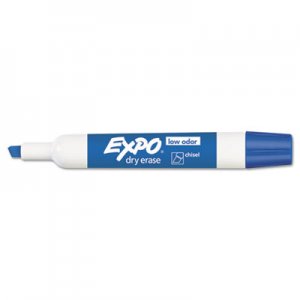 EXPO 80003 Low Odor Dry Erase Marker, Chisel Tip, Blue, Dozen SAN80003