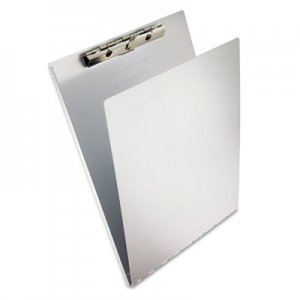 Saunders 12017 Aluminum Clipboard w/Writing Plate, 3/8" Capacity, Holds 8-1/2w x 12h, Silver SAU12017