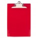 Saunders 21601 Recycled Plastic Clipboards, 1" Capacity, Holds 8 1/2w x 12h, Red SAU21601