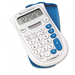 Texas Instruments TEXTI1706SV TI-1706SV Handheld Pocket Calculator, 8-Digit LCD TI-1706SV