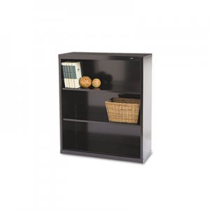 Tennsco TNNB42BK Metal Bookcase, Three-Shelf, 34-1/2w x 13-1/2d x 40h, Black B-42BK