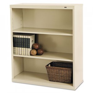 Tennsco TNNB42PY Metal Bookcase, Three-Shelf, 34-1/2w x 13-1/2d x 40h, Putty B-42PY