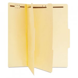 Universal UNV10300 Six-Section Classification Folders, 2 Dividers, Letter Size, Manila, 15/Box