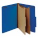 Universal UNV10301 Bright Colored Pressboard Classification Folders, 2 Dividers, Letter Size, Cobalt Blue Cover, 10/Box