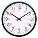 Universal UNV10441 24-Hour Round Wall Clock, 12.63" Overall Diameter, Black Case, 1 AA (sold separately)