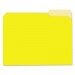 Universal UNV12304 Interior File Folders, 1/3-Cut Tabs, Letter Size, Yellow, 100/Box