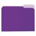 Universal UNV12305 Interior File Folders, 1/3-Cut Tabs, Letter Size, Violet, 100/Box