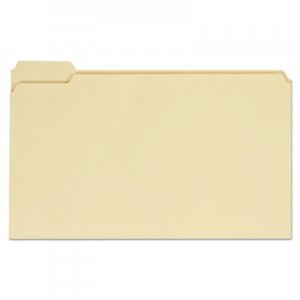 Universal UNV15115 Top Tab Manila File Folders, 1/5-Cut Tabs, Assorted Positions, Legal Size, 11 pt. Manila, 100/Box