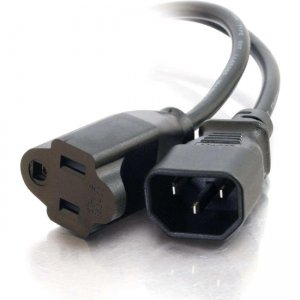 C2G 03147 1ft 18 AWG Monitor Power Adapter Cord (IEC320C14 to NEMA 5-15R)