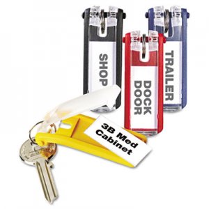 Durable DBL194900 Key Tags for Locking Key Cabinets, Plastic, 1 1/8 x 2 3/4, Assorted, 24/Pack 1949