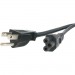 StarTech.com PXT101NB3S 6 ft Laptop Power Cord NEMA 5-15P to C5