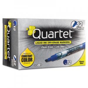Quartet QRT50013M EnduraGlide Dry Erase Marker, Broad Chisel Tip, Blue, Dozen