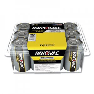 Rayovac RAYALD12PPJ Ultra Pro Alkaline Batteries, D, 12/Pack