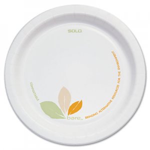 Dart SCCOFMP6J7234 Bare Paper Eco-Forward Dinnerware, 6" Plate, Green/Tan, 500/Carton