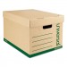 Universal UNV28223 Recycled Medium-Duty Record Storage Box, Letter/Legal Files, Kraft/Green, 12/Carton