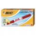 BIC BICGDE11RD Great Erase Grip Fine Point Dry Erase Marker, Red, Dozen