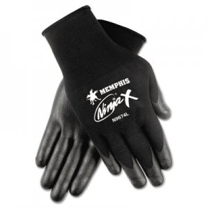 Memphis N9674XL Ninja x Bi-Polymer Coated Gloves, Extra Large, Black, Pair CRWN9674XL