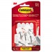 Command MMM170679ES General Purpose Hooks, Small, Holds 1lb, White, 9 Hooks & 12 Strips/Pack