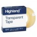 Highland MMM5910341296 Transparent Tape, 3/4" x 1296", 1" Core, Clear 5910-3/41296