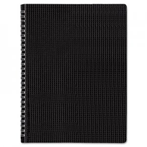 Blueline REDB4181 Poly Cover Notebook, 11 x 8 1/2, Ruled, Twin Wire Bound, Black Cover, 80 Sheets B41-81