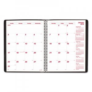 Brownline REDCB1262BLK Essential Collection 14-Month Ruled Planner, 11 x 8-1/2, Black, 2016 CB1262-BLK