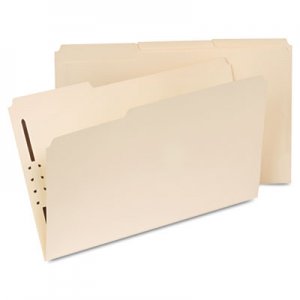 Universal UNV13510 Reinforced Top Tab Folders with One Fastener, 1/3-Cut Tabs, Legal Size, Manila, 50/Box