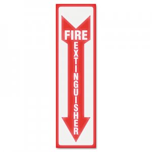 Headline Sign 4793 Glow In The Dark Sign, 4 x 13, Red Glow, Fire Extinguisher USS4793