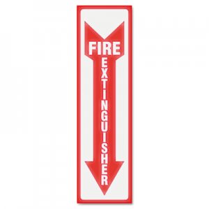 Headline Sign 4793 Glow In The Dark Sign, 4 x 13, Red Glow, Fire Extinguisher USS4793