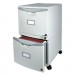 Storex STX61310B01C Two-Drawer Mobile Filing Cabinet, 14-3/4w x 18-1/4d x 26h, Gray