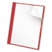 Universal UNV57123 Clear Front Report Cover, Tang Fasteners, Letter Size, Red, 25/Box