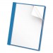 Universal UNV57121 Clear Front Report Cover, Tang Fasteners, Letter Size, Light Blue, 25/Box