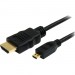 StarTech.com HDMIADMM3 3 ft High Speed HDMI Cable with Ethernet - HDMI to HDMI Micro - M/M
