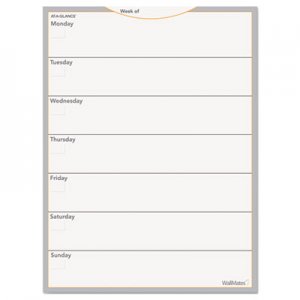 At-A-Glance AW503028 WallMates Self-Adhesive Dry Erase Weekly Planning Surface, 18 x 24 AAGAW503028