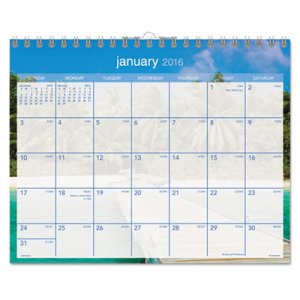 At-A-Glance DMWTE828 Tropical Escape Wall Calendar, 15 x 12, 2016 AAGDMWTE828