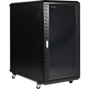 StarTech.com RK2236BKF 22U 36in Knock-Down Server Rack Cabinet with Casters
