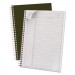 Ampad TOP20816 Gold Fibre Wirebound Writing Pad w/Cover, 9 1/2 x 7-1/4, White, Green Cover 20