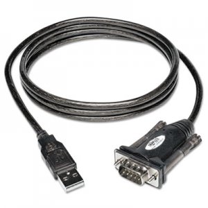 Tripp Lite TRPU209000R USB-A to Serial Adapter Cable, DB9 (M/M), 5 ft., Black