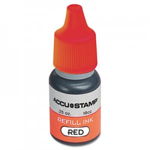 COSCO COS090683 ACCU-STAMP Gel Ink Refill, Red, 0.35 oz Bottle