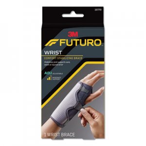 Futuro MMM10770EN Adjustable Reversible Splint Wrist Brace, Fits Wrists 5 1/2"- 8 1/2", Black