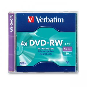 Verbatim 94836 DVD-RW 4.7GB 4x 1pk Jewel Case