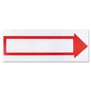 COSCO COS098056 Stake Sign, 6 x 17, Blank White with Printed Red Arrow