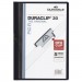 Durable 220328 Vinyl DuraClip Report Cover w/Clip, Letter, Holds 30 Pages, Clear/Navy DBL220328